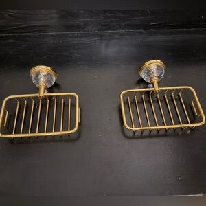 Gold Wall-Mounted Soap Holders